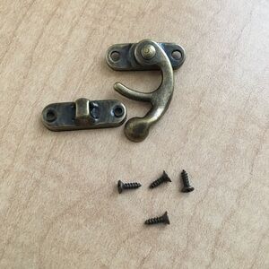 LP Lot of 3 Small Bronze Tone Swing Lock & Clasp Easy to Install with Screws